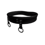 heavy duty leather collar (black)