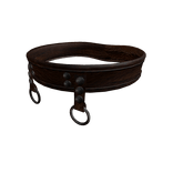 heavy duty leather collar (brown)