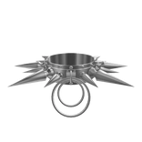 Heavy Spiked Choker [3.0] // Silver [PBR]