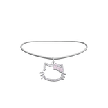 hello kitty 3.0 pink silver necklace