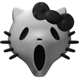 Hello Kitty Ghostface Mask Black Bow [ Front ]