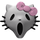 Hello Kitty Ghostface Mask Pink Bow [ Front ]