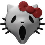 Hello Kitty Ghostface Mask Red Bow [ Front ]