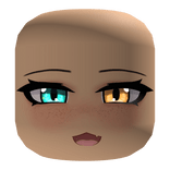 Heterochromia Calico Cat face - Light