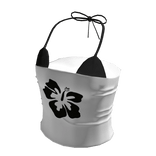Hibiscus Summer Tube Top w Black Bikini Top