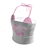 Hibiscus Summer Tube Top w Pink Bikini Top