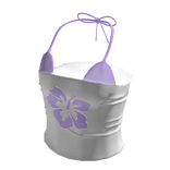 Hibiscus Summer Tube Top w Purple Bikini Top