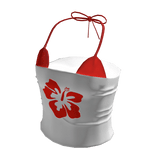 Hibiscus Summer Tube Top w Red Bikini Top