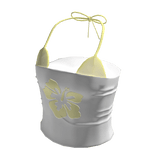 Hibiscus Summer Tube Top w Yellow Bikini Top