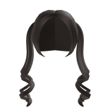 ୨୧ high curly pigtails in ash brown