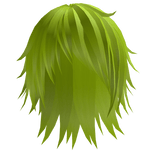 Highlighter green messy scene hair w/ mullet  ✶