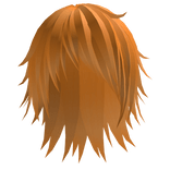 Highlighter orange messy scene hair w/ mullet  ✶