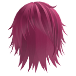 Highlighter pink messy scene hair w/ mullet  ✶