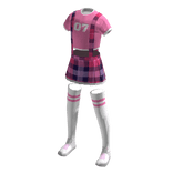 Highschool set pink skirt and socks