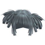 Hime Cut Tilted Pigtails (Ash Blue)