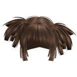 Hime Cut Tilted Pigtails (Light Brown)