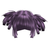 Hime Cut Tilted Pigtails (Purple)