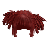 Hime Cut Tilted Pigtails (Red)