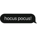 hocus pocus! wizard magic text bubble