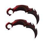 Holdable Dual Karambit - Firebrand Crimson Red
