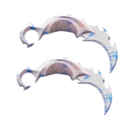 Holdable Dual Karambit - Illumina Meta Silver