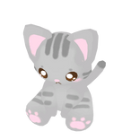 Holdable Gray Cat Plush Small (Handheld)