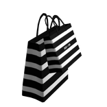Holdable Makeup Striped Shopping Bag - Right