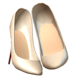 Holdable Red Bottom Designer Stilettos (Beige)