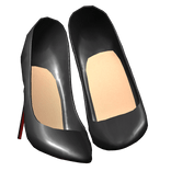 Holdable Red Bottom Designer Stilettos (Black)