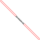 Holdable Red Dual-Bladed Laser Saber Sword