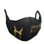 Hold'em Denim Black Quilted Leather Mask