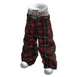 Holly Plaid Saggy Skull Boxer Jeans