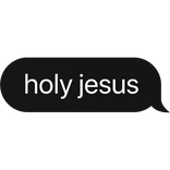 holy jesus text bubble