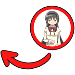 homura akemi pointing meme circle