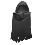 Hooded Torn Black Cape