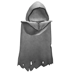 Hooded Torn White Cape