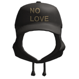Hoodie w/ No Love Cap - Black