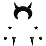 Horns Black Piercing Set