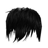 horror vkei black windy hair