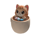 Hot Cocoa Mug Kitty (Shoulder)