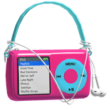 Hot Pink & Blue MP3 Shoulder Bag