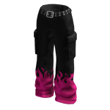 Hot Pink Fire Baggy Pants