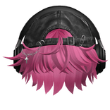 Hot Pink Messy Hair w/ Headphones & Y2K Hat