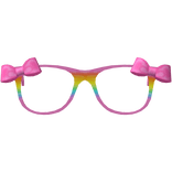 ♡ hot pink rainbow tweencore bow glasses