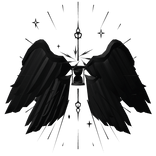 Hourglass black Angel Wing
