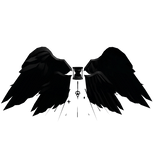 Hourglass black Angel Wing