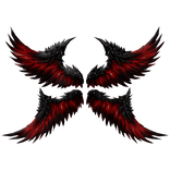 Huge Black Angel Wings