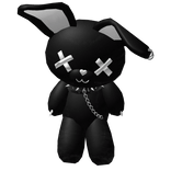 Huge Black Fluffy Bunny Plushie