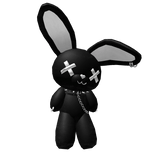 Huge Black Fluffy Bunny Plushie