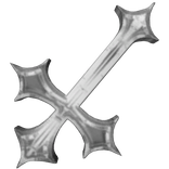 [HUGE] Black Halloween Cross | Upside down